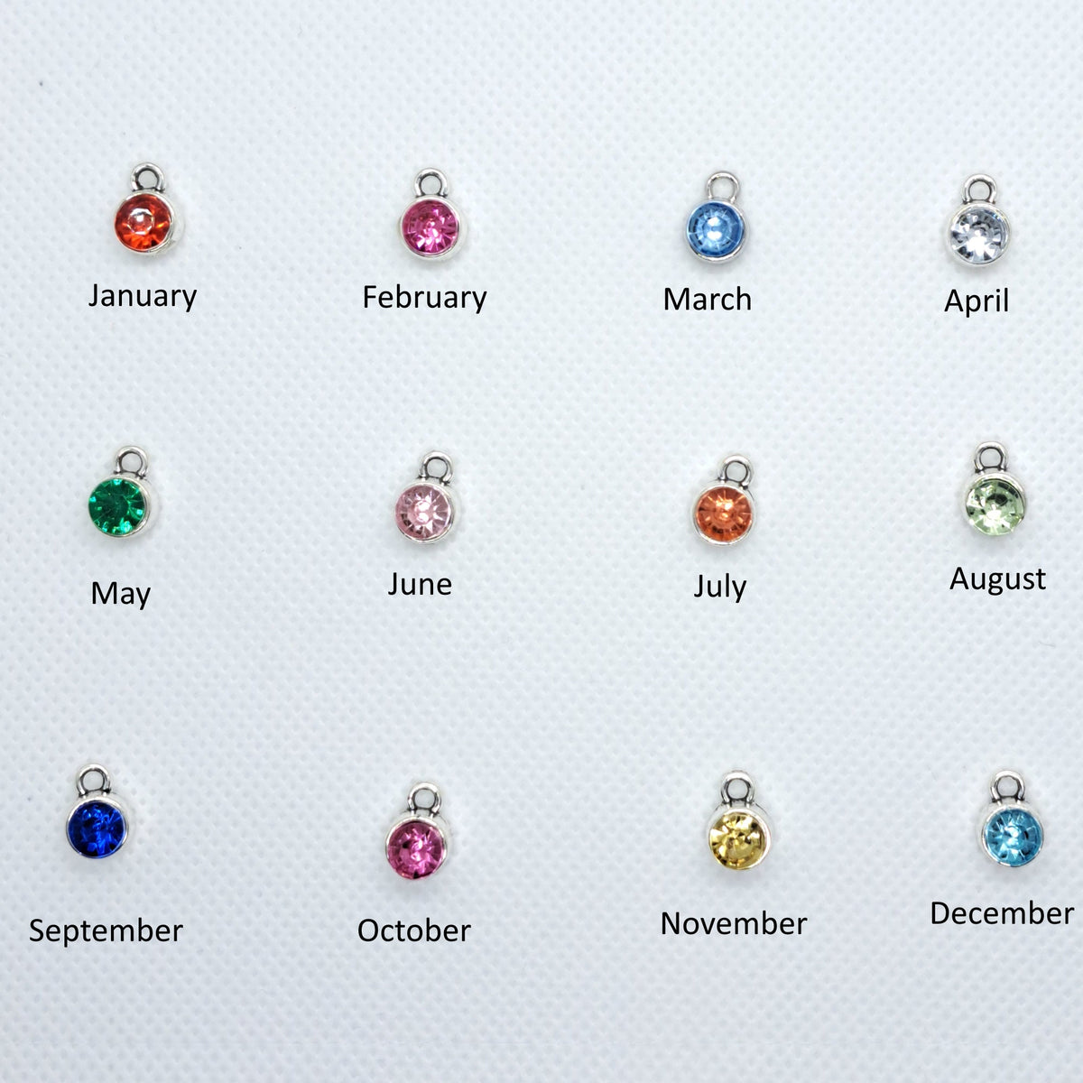 Initial and Birthstone Bracelet: Personalized Disc Charm Gift
