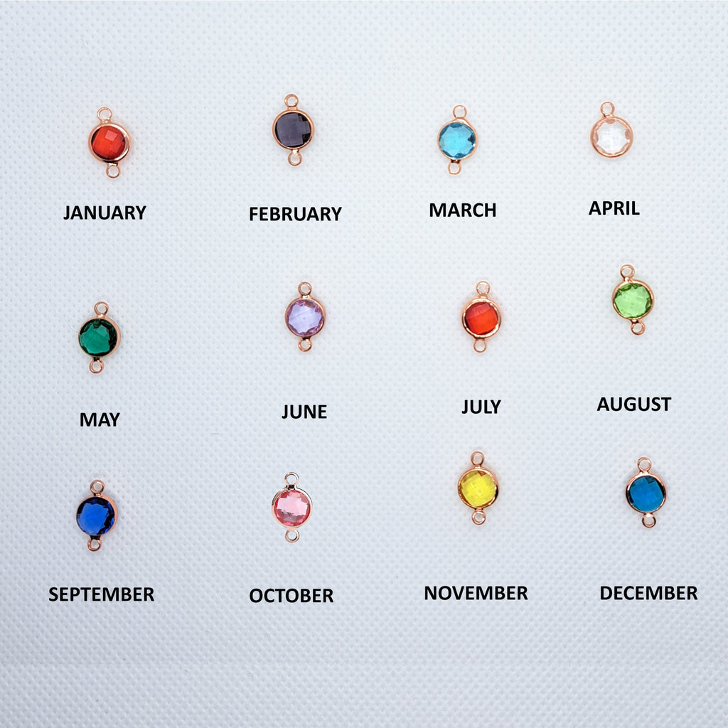 Personalized Birthstone Necklace: Rose Gold Charm, Thin Chain, handmade christmas jewelry, jewelry gifts