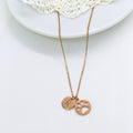 Rose Gold Paw Print Necklace: Personalized Pet Lover Gift