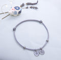 Zodiac Sign Initial Bracelet: Personalized Silver Disc Constellation Jewelry