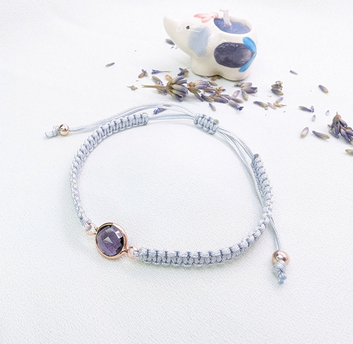 Personalized Birthstone Bracelet: Handmade Woven Cotton Boho Bracelet, jewelry gifts