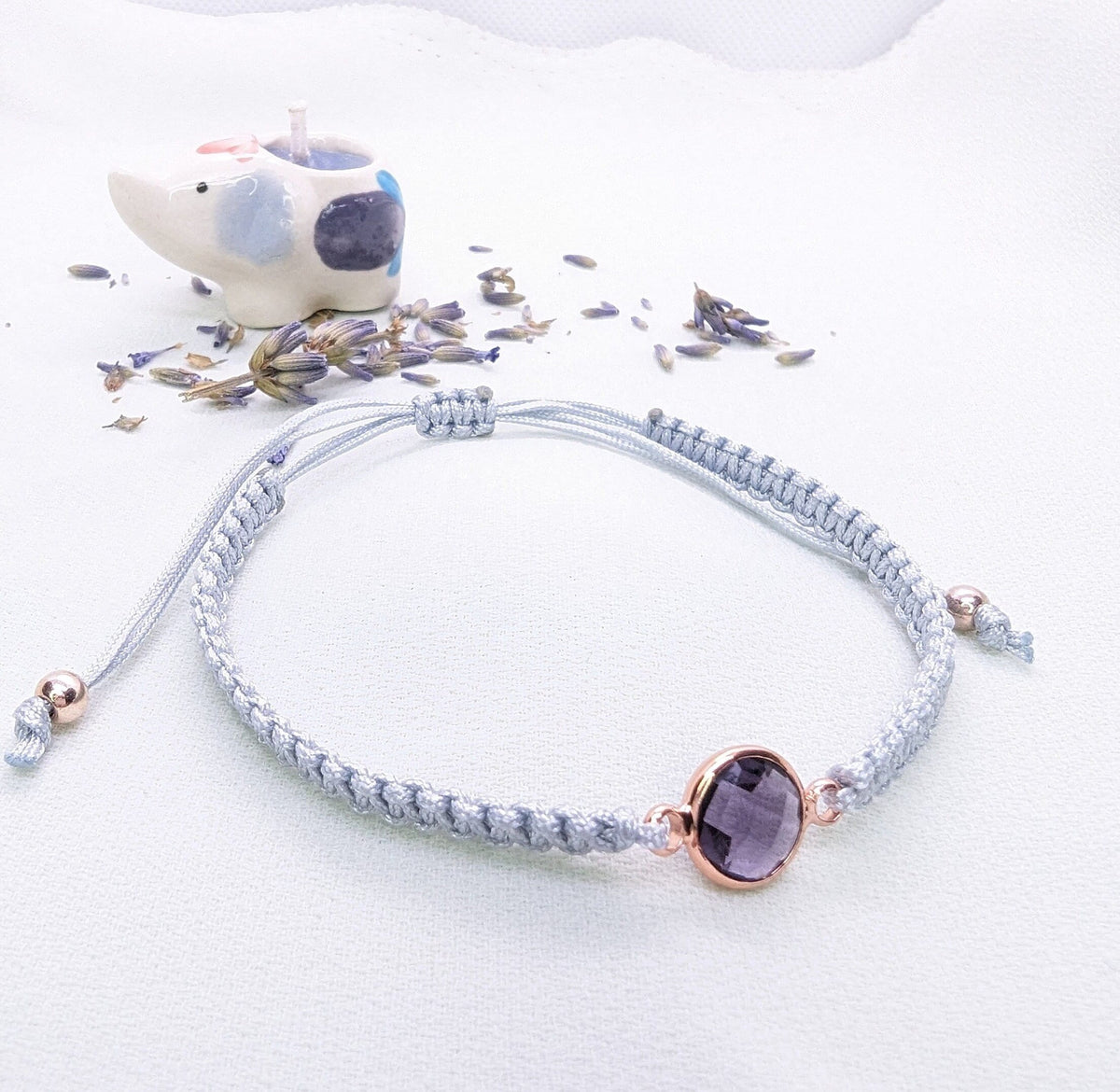Personalized Birthstone Bracelet: Handmade Woven Cotton Boho Bracelet, jewelry gifts