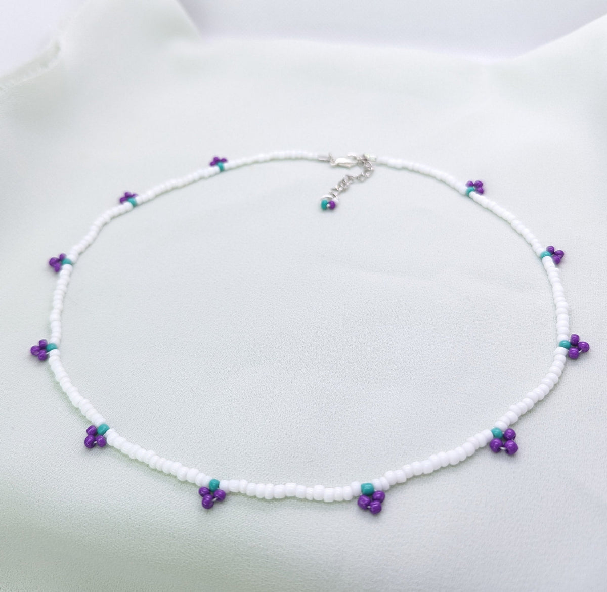 Beaded Summer Necklace Set: Pearl, Cherry & Grape Chokers