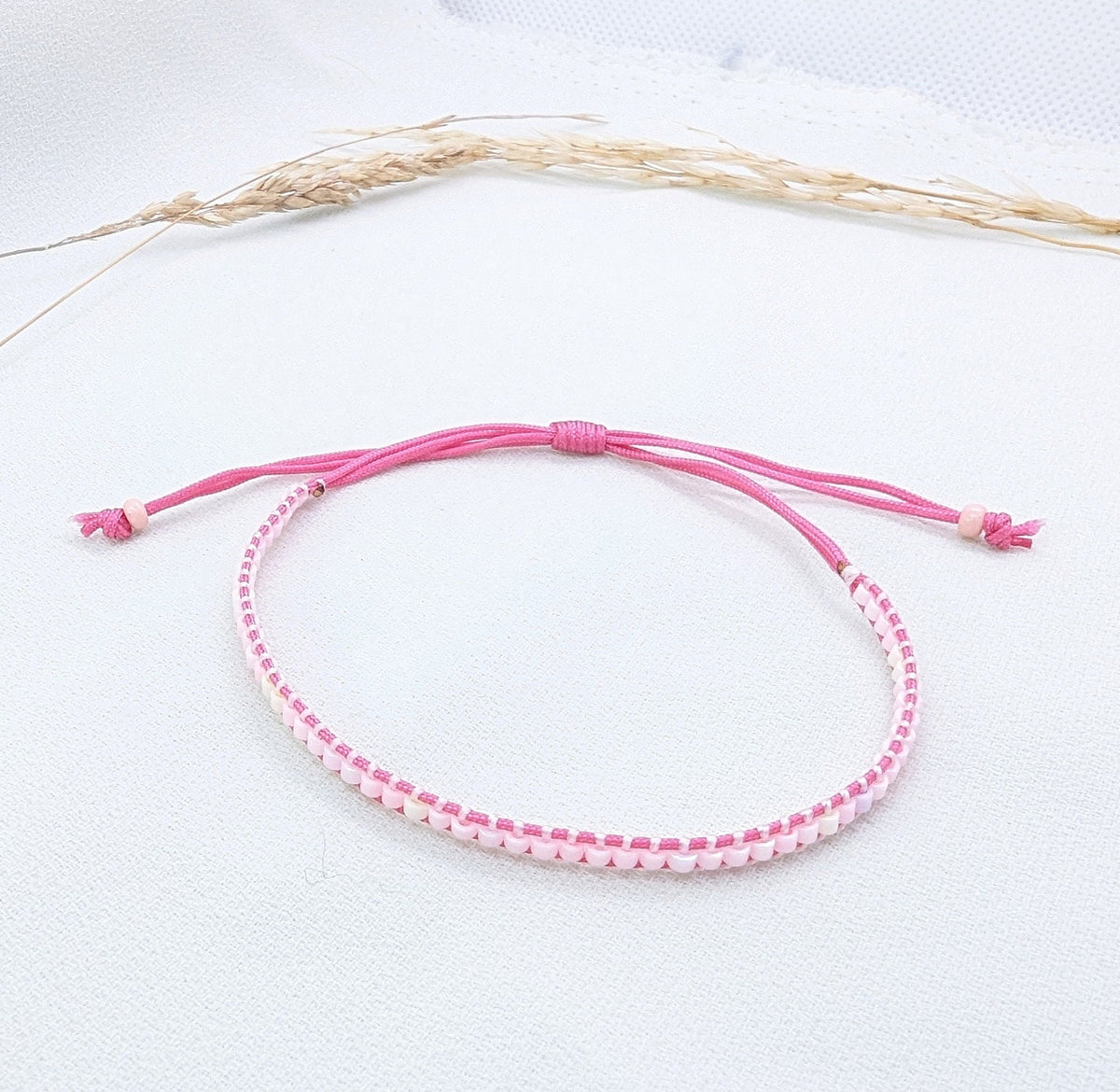 Handmade Surfer Bead Bracelet: Adjustable Macrame Friendship Jewelry
