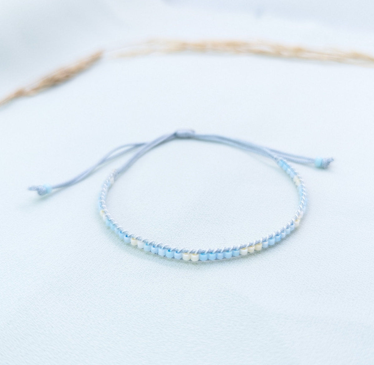 Handmade Surfer Bead Bracelet: Adjustable Macrame Friendship Jewelry