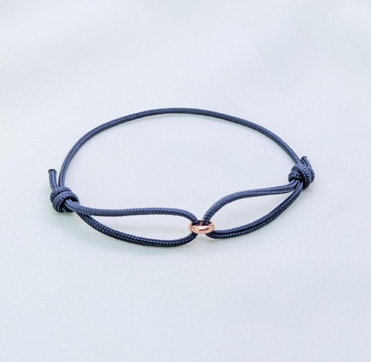 Men's Rope Bracelet, Waterproof Cord Bracelet with Stainless Steel Ring