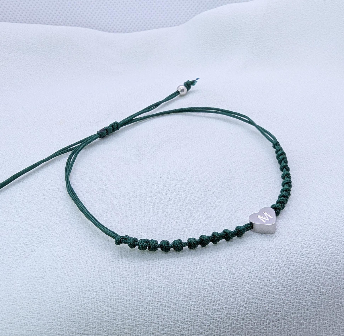 Personalized Initial Heart Bracelet: Waterproof Dainty Unisex Wish Bracelet Mothers Day Gift for Her