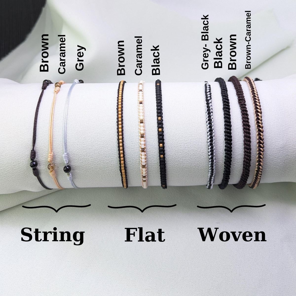 Woven Cotton Bracelet Set: Adjustable Boho Friendship Bracelets