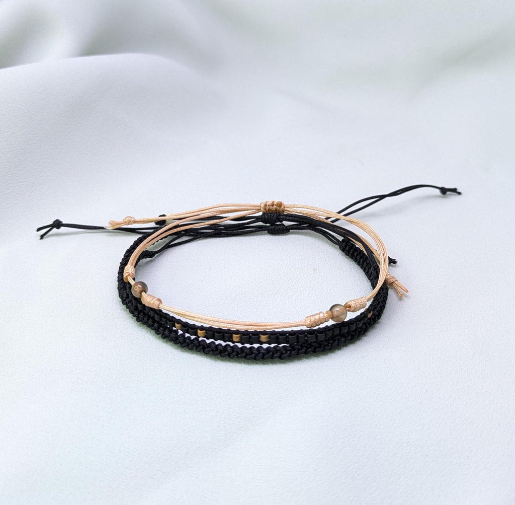 Woven Cotton Bracelet Set: Adjustable Boho Friendship Bracelets