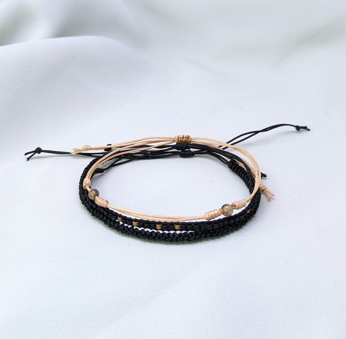 Woven Cotton Bracelet Set: Adjustable Boho Friendship Bracelets