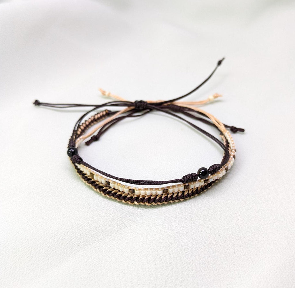 Woven Cotton Bracelet Set: Adjustable Boho Friendship Bracelets