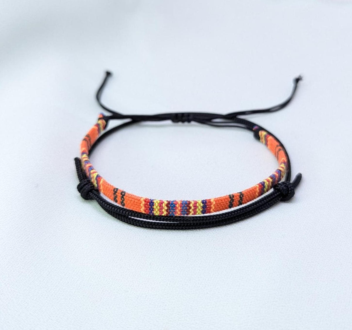 Surfer Bracelet Set, Woven Friendship Bracelet, Adjustable Paracord Bracelet