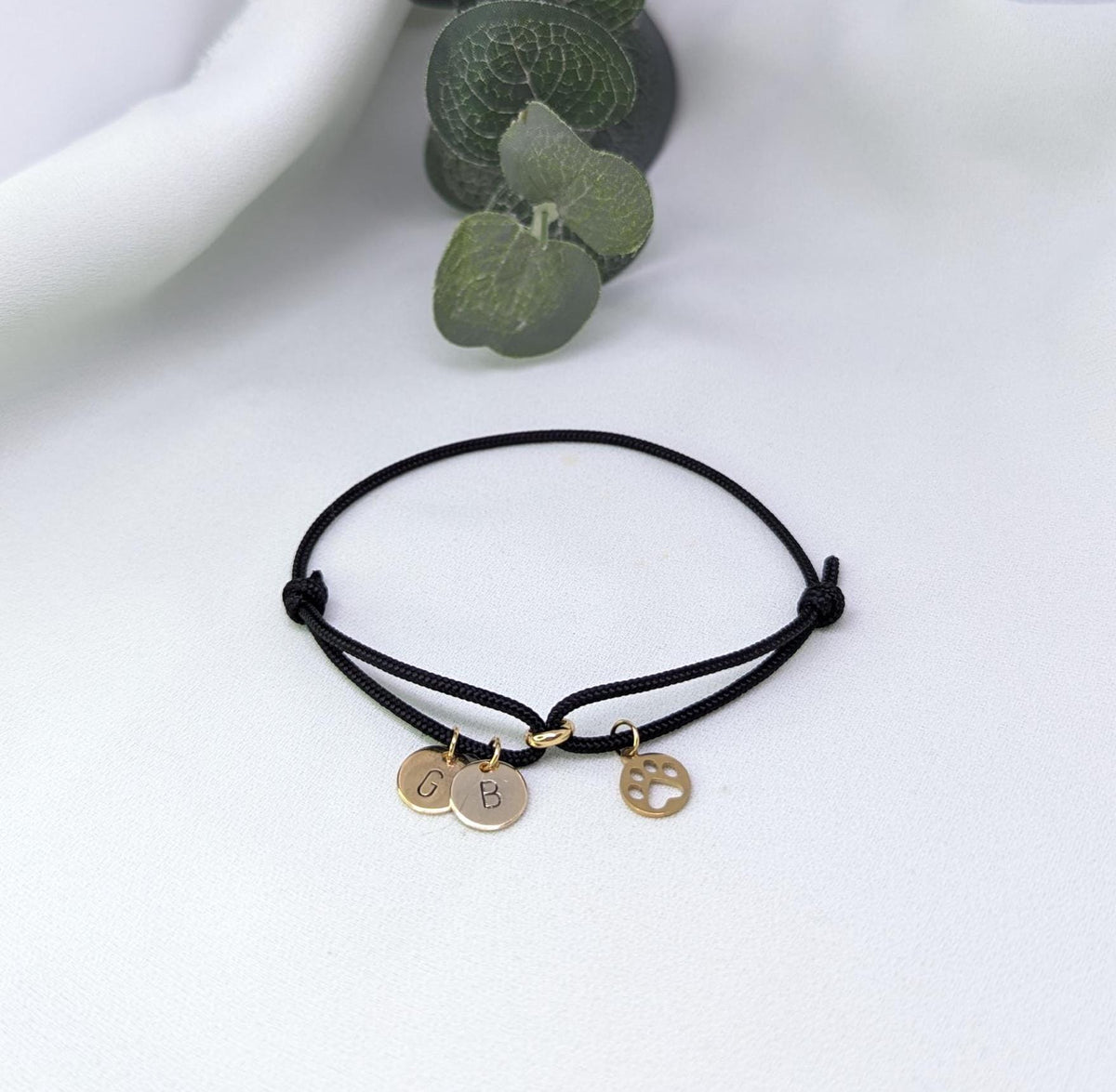 Personalized Paw Print Bracelet: Initial Charm, Pet Memorial Gift