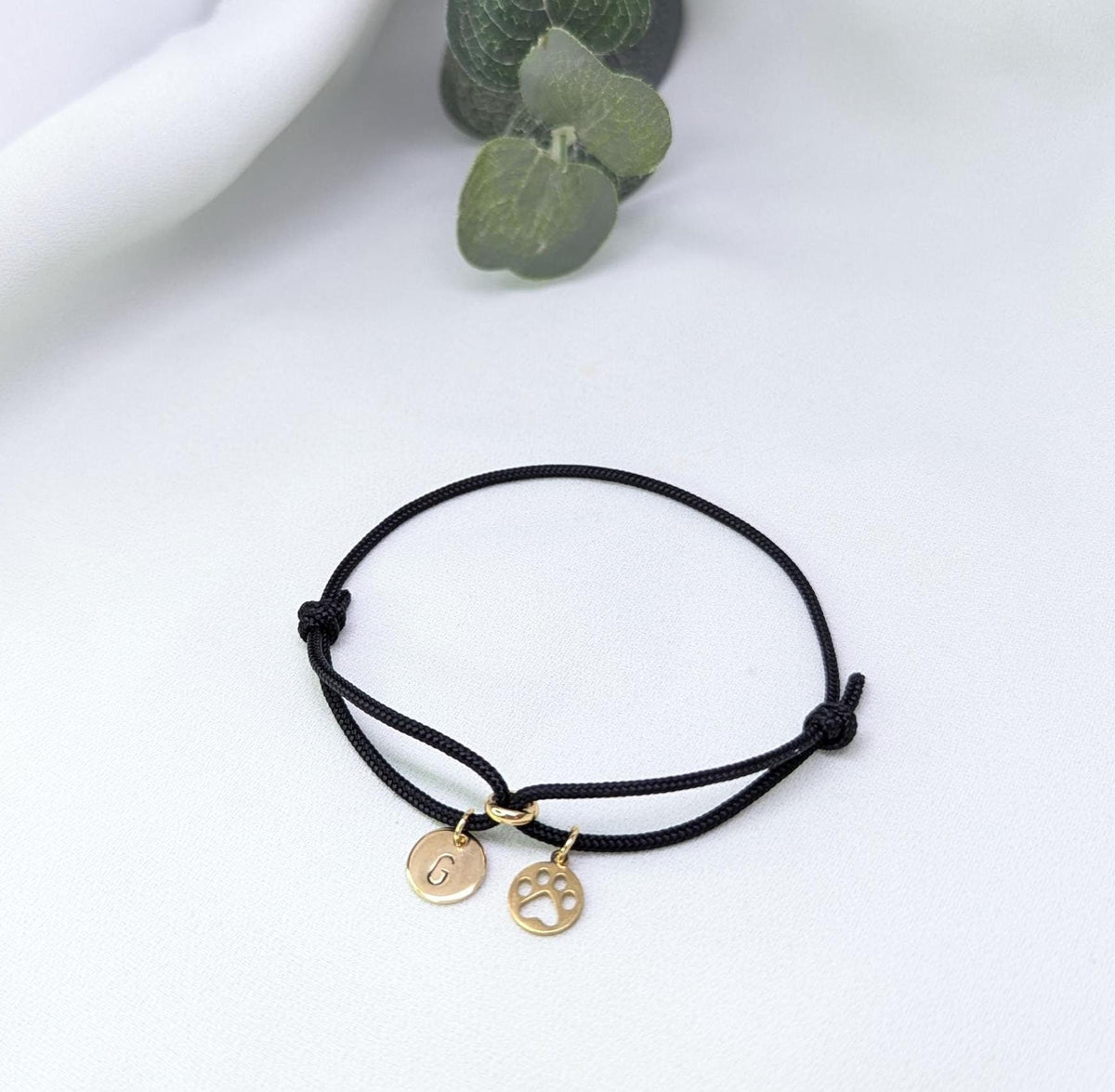 Personalized Paw Print Bracelet: Initial Charm, Pet Memorial Gift
