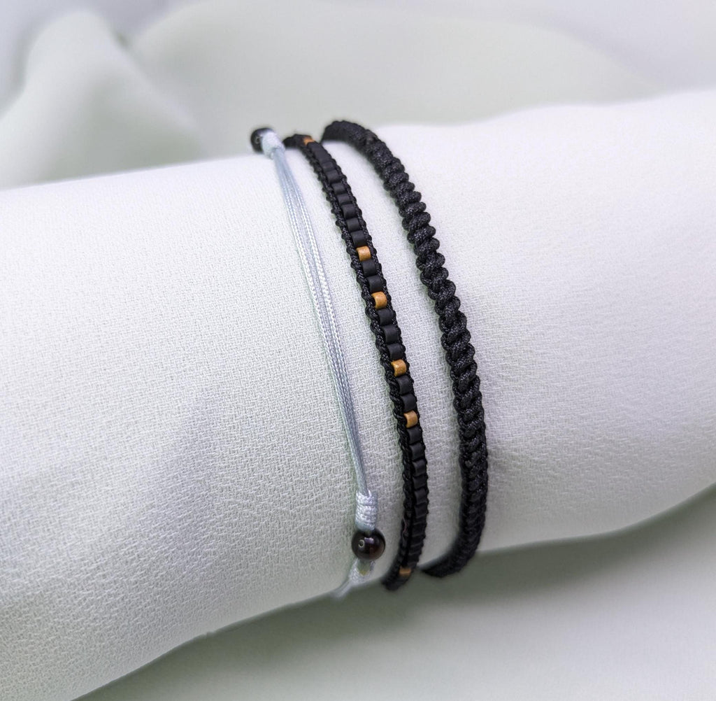 Woven Cotton Bracelet Set: Adjustable Boho Friendship Bracelets