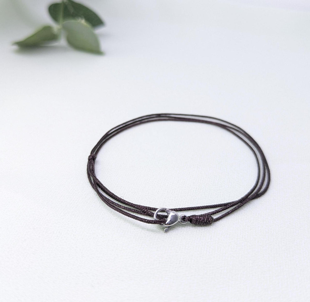 Adjustable Stainless Steel Clip Bracelet: Handmade Waterproof Rope Anklet, jewelry gifts, mens bracelet