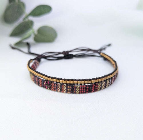 Boho Beaded Friendship Bracelet Set: Handmade Woven Adjustable Jewelry