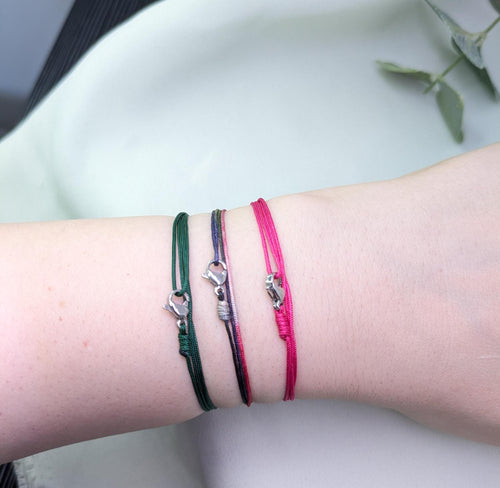 Adjustable Stainless Steel Clip Bracelet: Handmade Waterproof Rope Anklet, jewelry gifts, mens bracelet