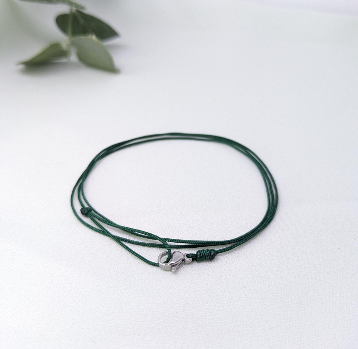 Adjustable Stainless Steel Clip Bracelet: Handmade Waterproof Rope Anklet, jewelry gifts, mens bracelet