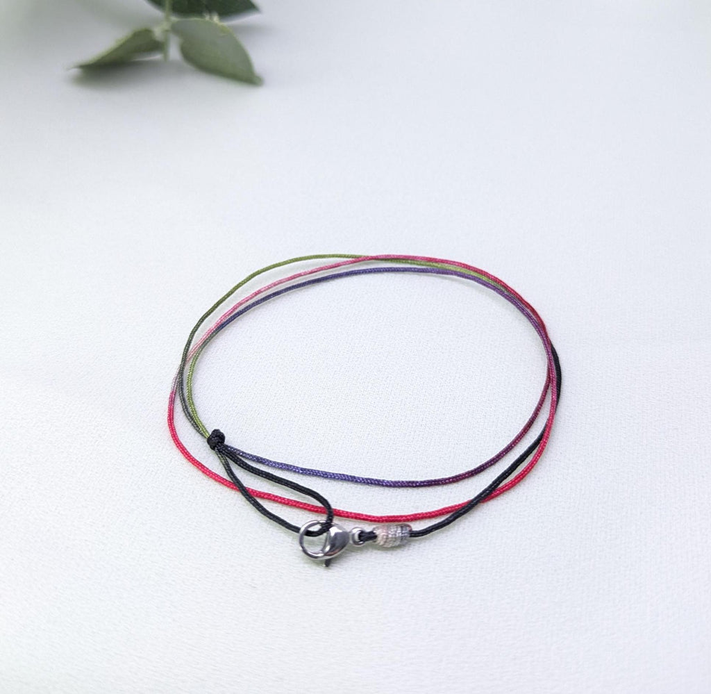 Adjustable Stainless Steel Clip Bracelet: Handmade Waterproof Rope Anklet, jewelry gifts, mens bracelet