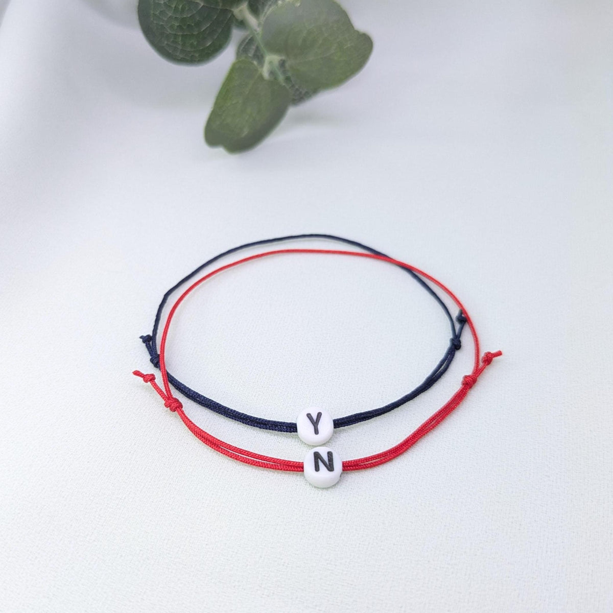 Custom Initial Couple Bracelet Set: Braided Friendship Jewelry, Galentine gift
