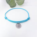 Personalized Birth Flower Bracelet: Dainty Gold Initial Charm