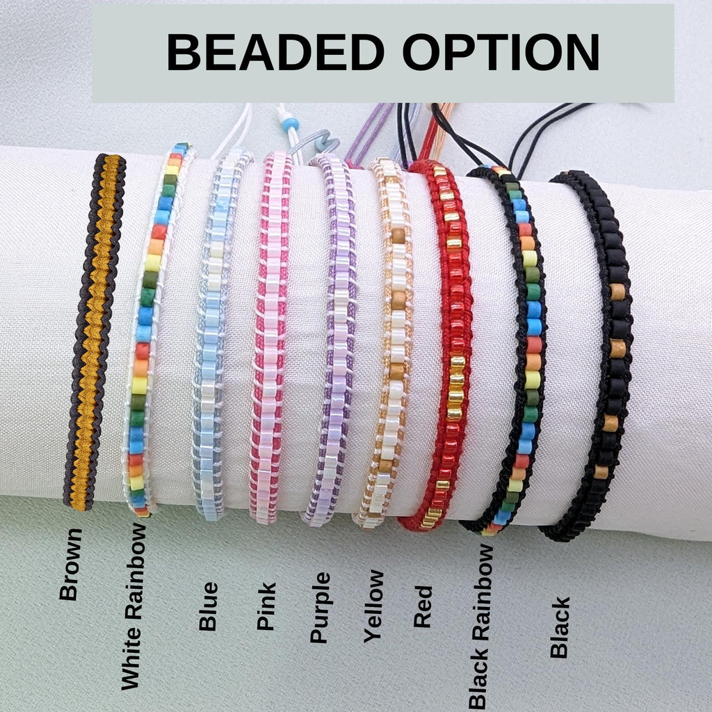 Boho Beaded Friendship Bracelet Set: Handmade Woven Adjustable Jewelry