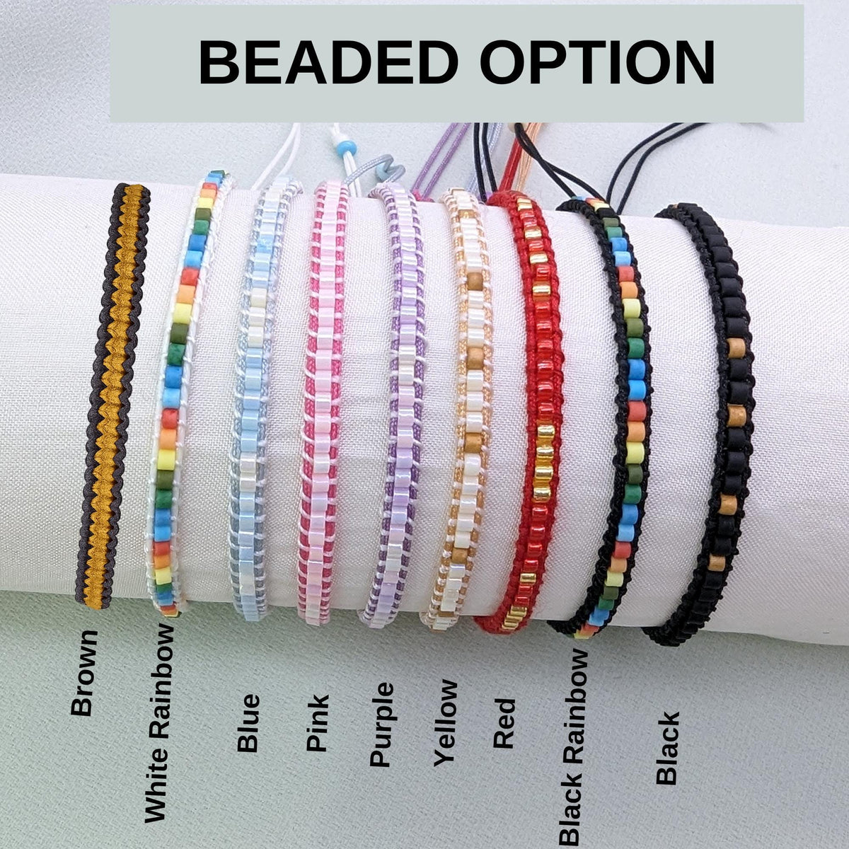 Boho Beaded Friendship Bracelet Set: Handmade Woven Adjustable Jewelry