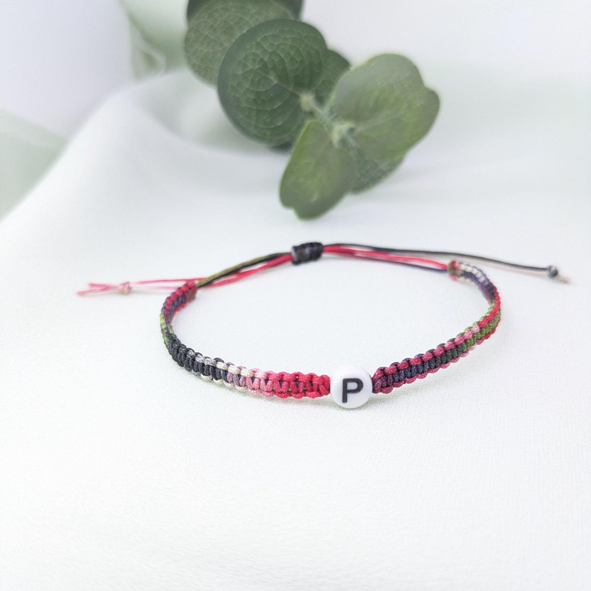 Matching Initial Bracelets, Personalised Woven Couple Bracelet Set
