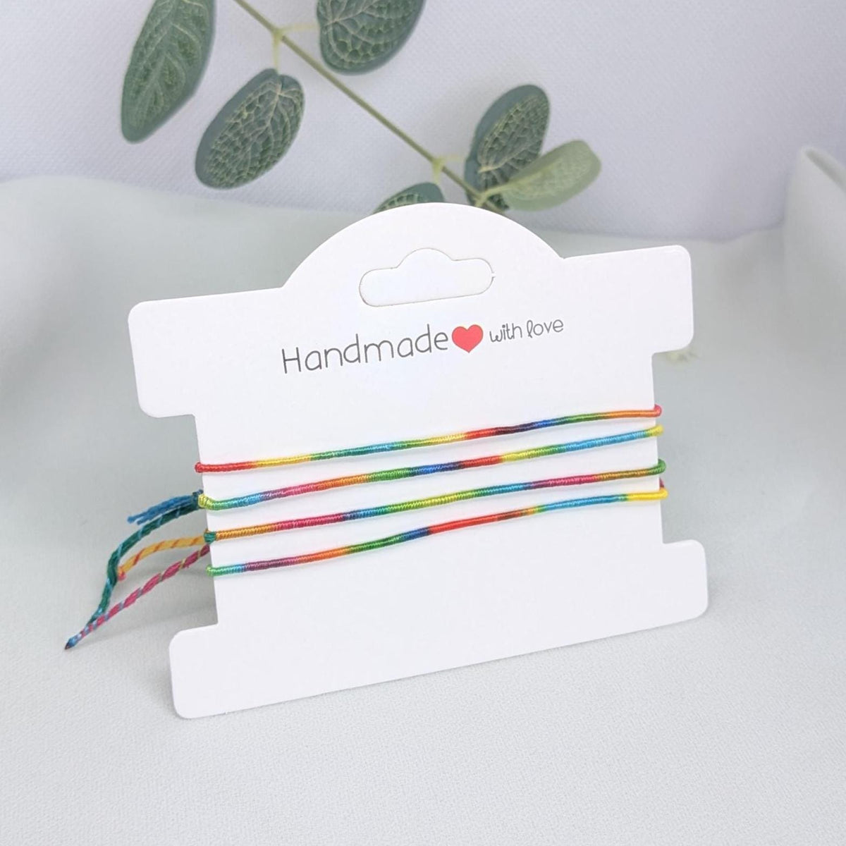 Rainbow String Bracelet, Adjustable Friendship Bracelet  Waterproof Cord