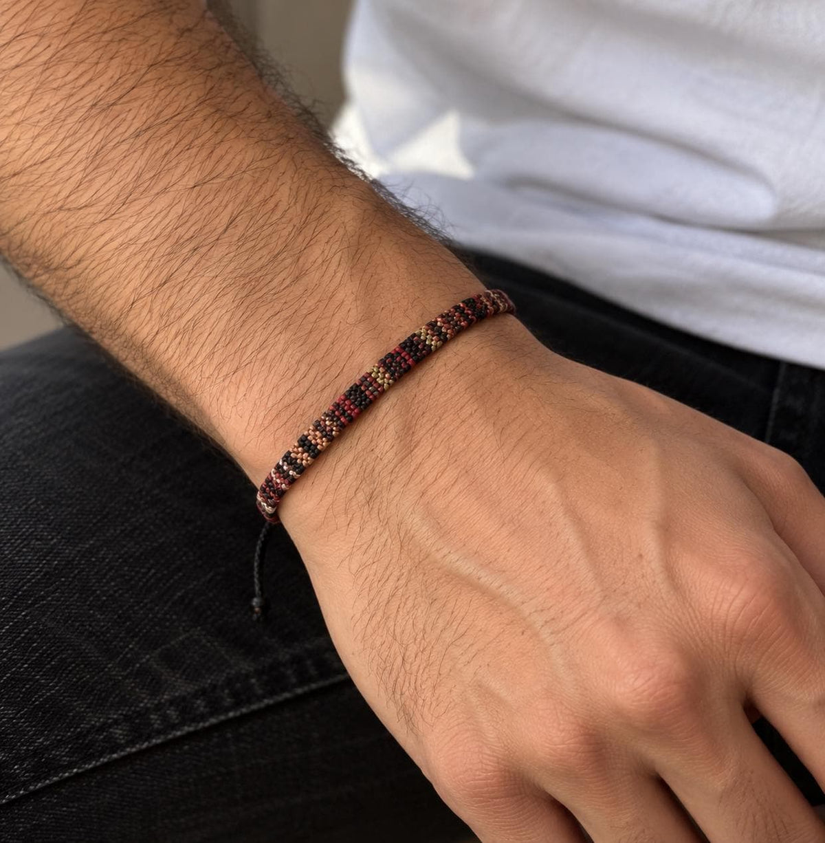 Woven Bracelet, Unisex Surfer Bracelet, Adjustable Woven Anklet