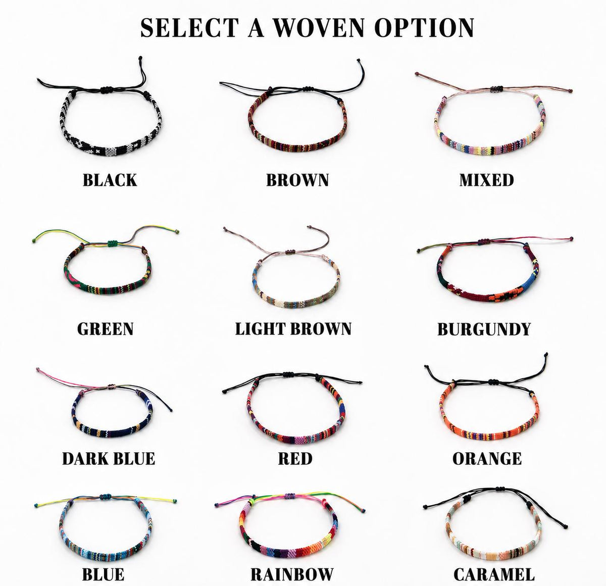 Surfer Bracelet Set, Woven Friendship Bracelet, Adjustable Paracord Bracelet