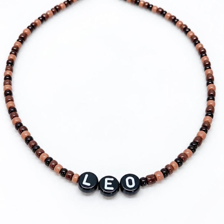 Personalised Beaded Necklace, Kids Name Necklace, Colourful Bead Choker