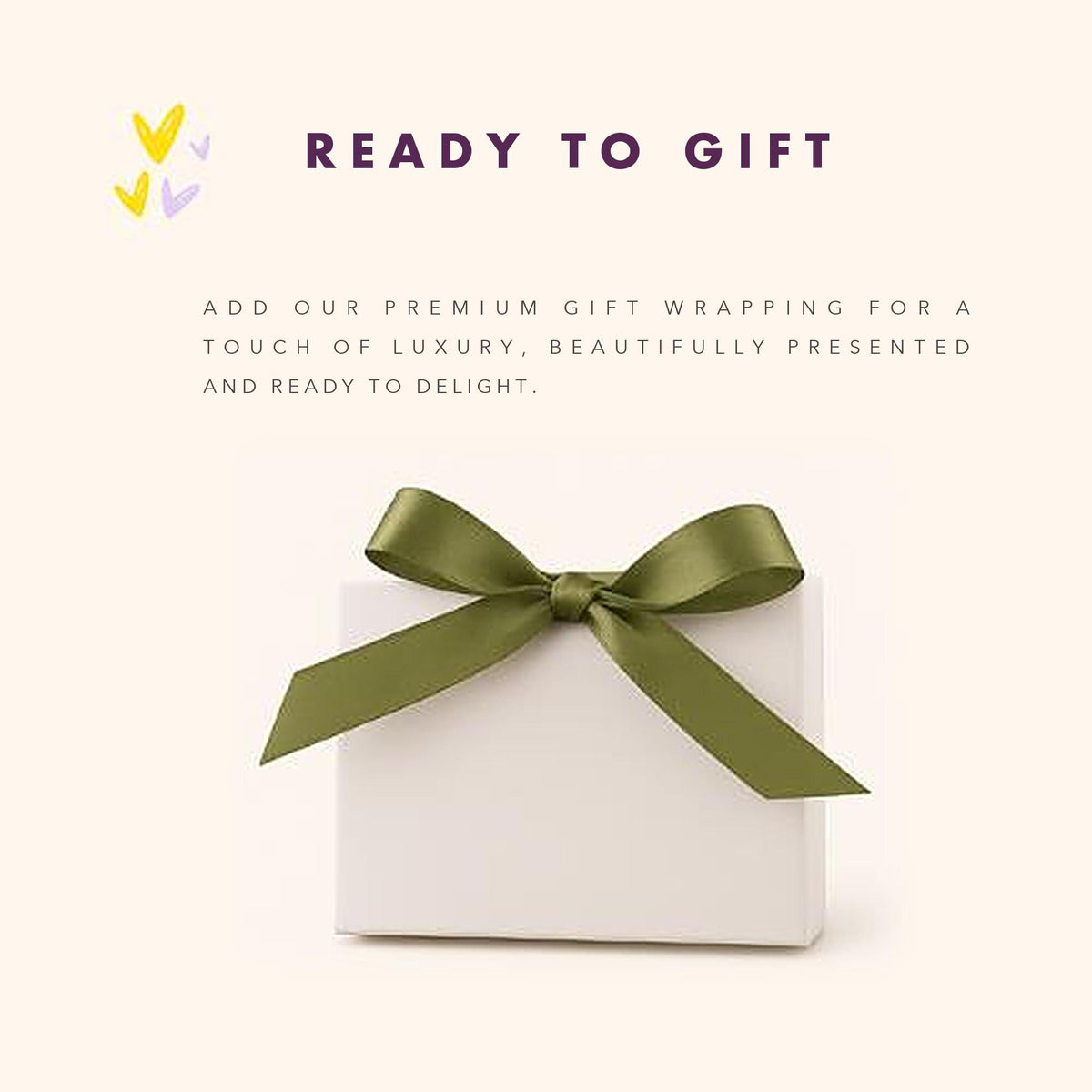 Ready to gift: premium gift box with ribbon